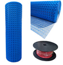 Underfloor Membrane Mat for Loose Cable Heating, Anti-Crack (Blue) - Self Adhesive
