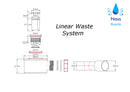 30mm Linear Tile Base Tray & Waste System (WSK) - Waterproof Watertight Design
