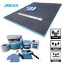 30mm Nassboards Linear Wetroom Shower Tray & Aqua Kit