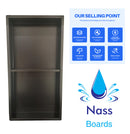 Nassboards Shower Niche Metal, Waterproof Shelving Unit, Matt Black