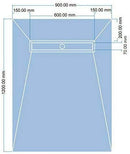Linear 20mm Wetroom Shower Tray, Waste & Grate