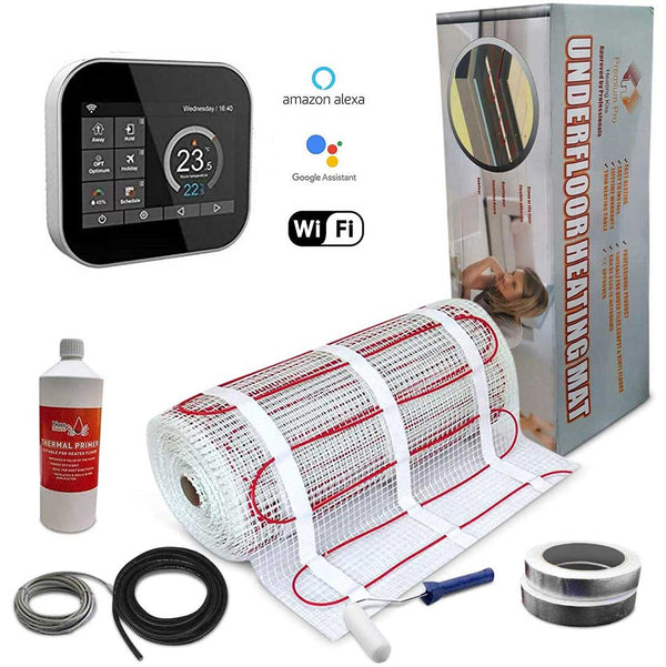 Elite Electric Underfloor Heating Kit 200w per m² with WiFi Enabled MC6 Smart Thermostat