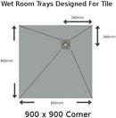 Nassboards Wetroom Shower Tray & Waste Only