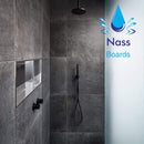 Nassboards Shower Niche Metal, Waterproof Shelving Unit, Polished Chrome