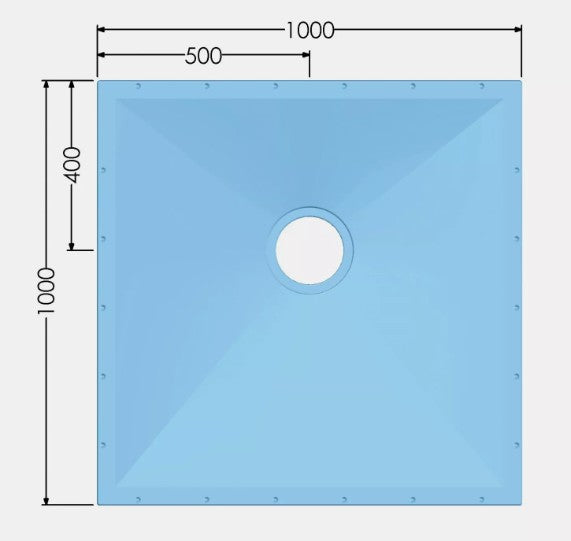 AKW Vinyl Wetroom Tray - Tuff Form Level Access & TF75 Gravity Waste