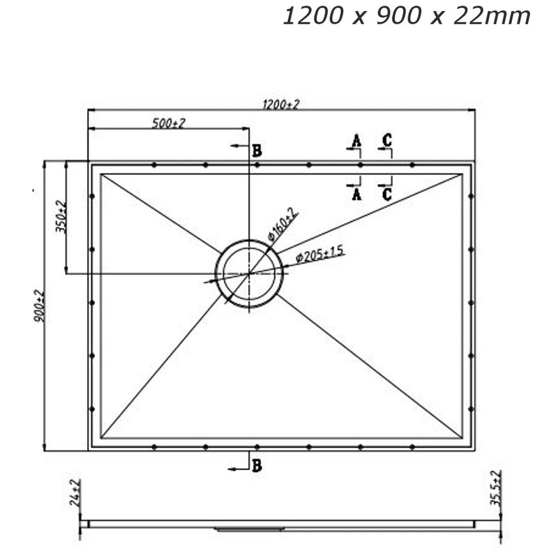 Vinyl Wetroom Tray and Waste Kit System with AKW TF75 Waste