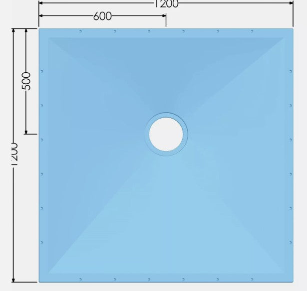 AKW Vinyl Wetroom Tray - Tuff Form Level Access & TF75 Gravity Waste