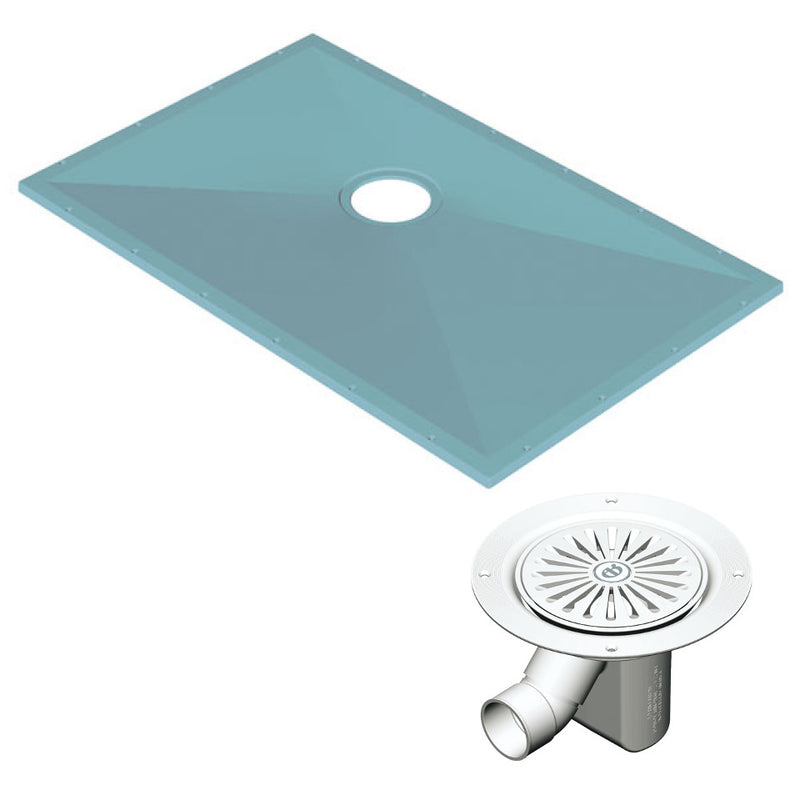 AKW Vinyl Wetroom Tray - Tuff Form Level Access & TF75 Gravity Waste