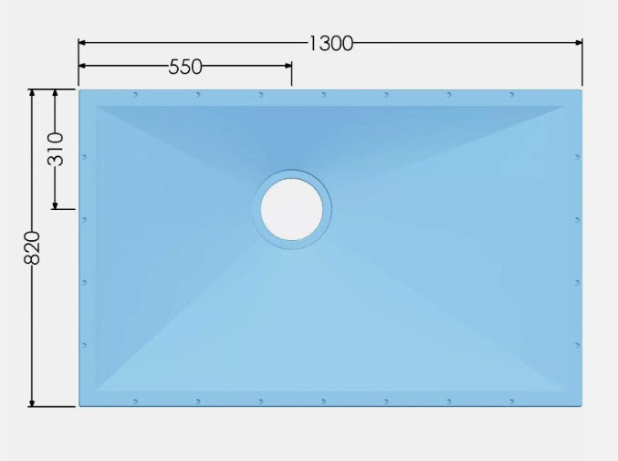 AKW Vinyl Wetroom Tray - Tuff Form Level Access & TF75 Gravity Waste