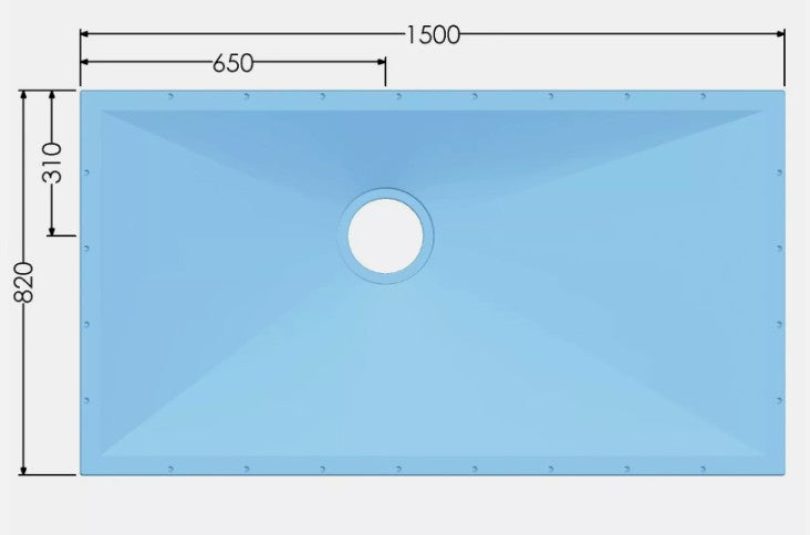 AKW Vinyl Wetroom Tray - Tuff Form Level Access & TF75 Gravity Waste