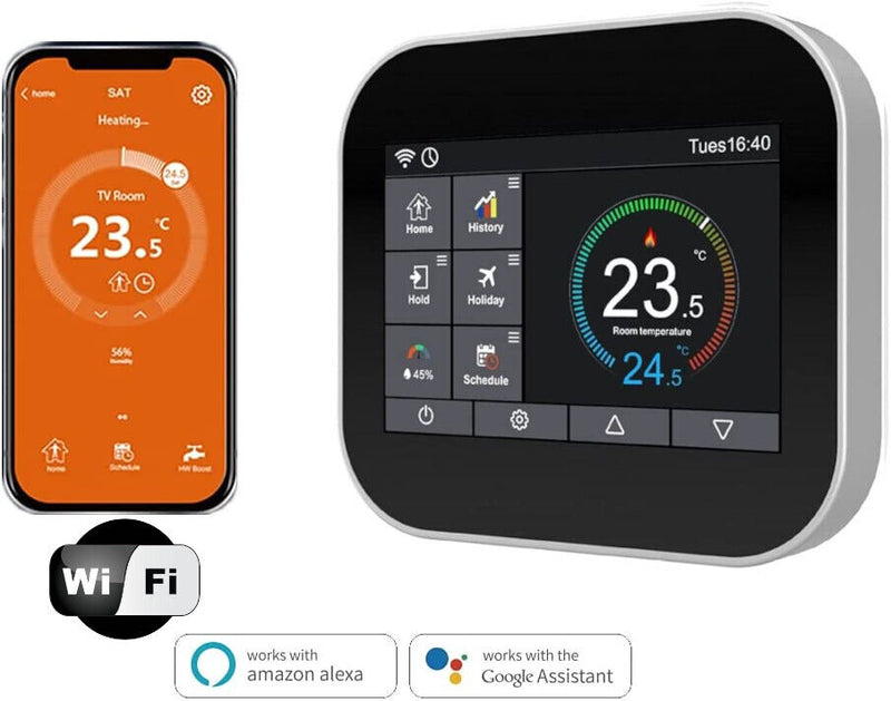 Nassboards MC6 Smart Wifi Electric Thermostat - Alexa, Google Home, Wifi Control