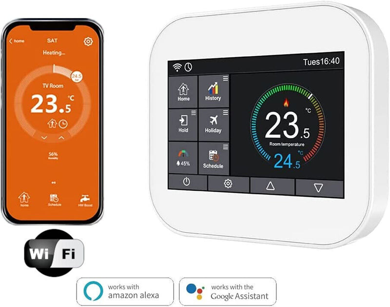 Nassboards MC6 Smart Wifi Electric Thermostat - Alexa, Google Home, Wifi Control