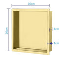 Nassboards Shower Niche Metal, Waterproof Shelving Unit, Brass Colour