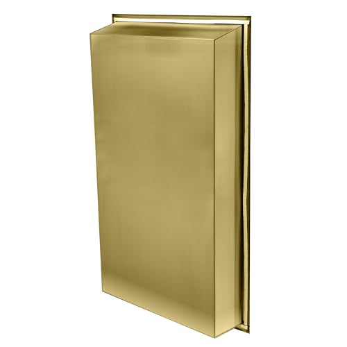 Nassboards Shower Niche Metal, Waterproof Shelving Unit, Brass Colour