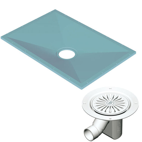 AKW Vinyl Wetroom Tray - Tuff Form Level Access & TF75 Gravity Waste