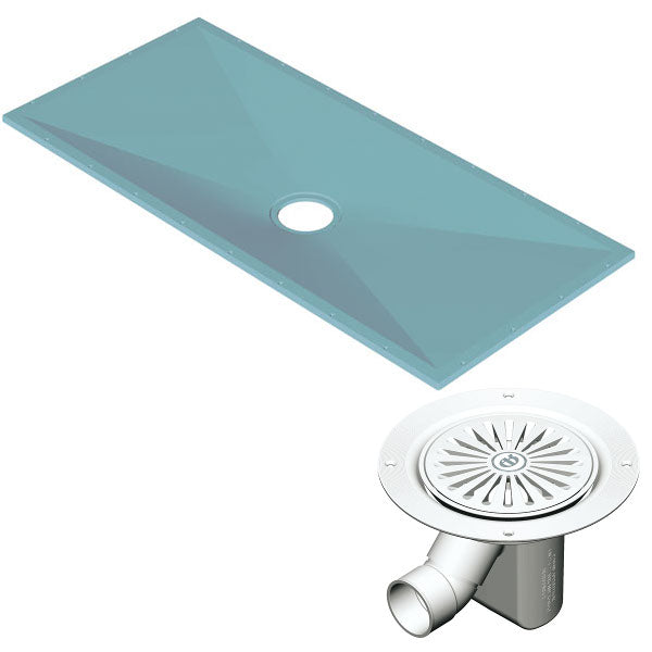 AKW Vinyl Wetroom Tray - Tuff Form Level Access & TF75 Gravity Waste