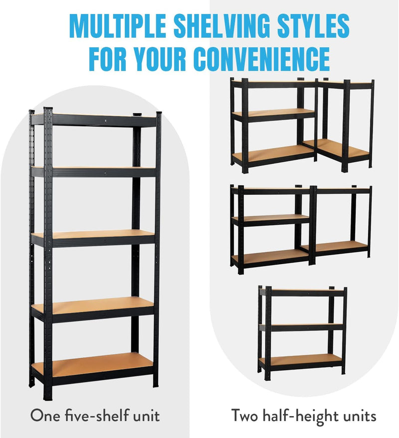 Nassboards Garage Shelving Units - Shelves and Shelving Unit for Garage Storage, Heavy-Duty Storage Unit and Storage Shelves- Metal, Boltless