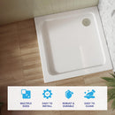 Acrylic Gloss Square White Shower Tray 40mm Light Weight, Life Time Warranty