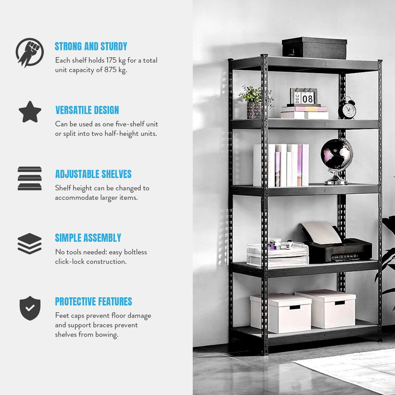 Nassboards Garage Shelving Units - Shelves and Shelving Unit for Garage Storage, Heavy-Duty Storage Unit and Storage Shelves- Metal, Boltless