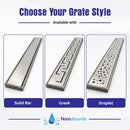 Linear Vinyl Wetroom Tray, Waste, Grate & Premium Tanking Kit