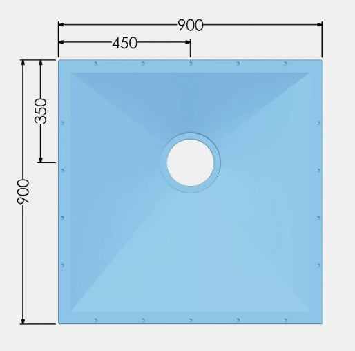 AKW Vinyl Wetroom Tray - Tuff Form Level Access & TF75 Gravity Waste