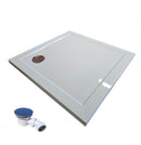 Acrylic Gloss Square White Shower Tray 40mm Light Weight, Life Time Warranty
