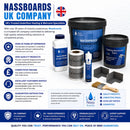 30mm Nassboards Linear Wetroom Shower Tray & Large Oval Tanking Kit - Gold Upstand