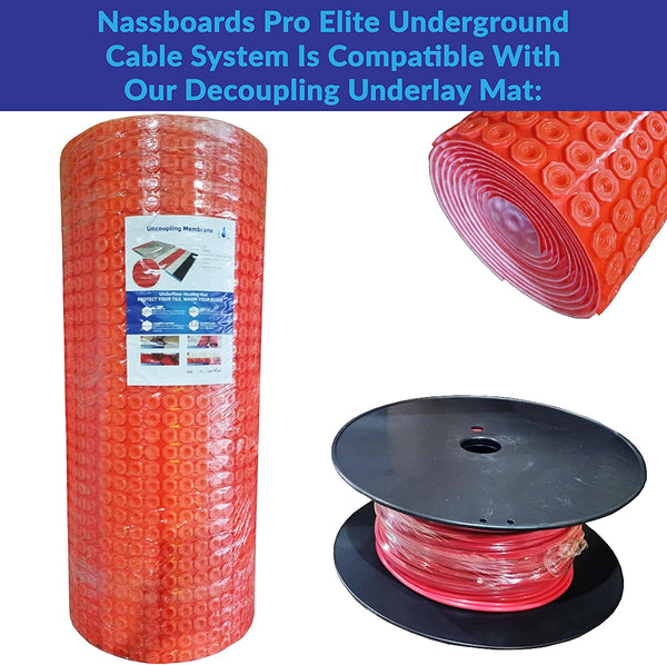 Underfloor Membrane Mat Base Underlay for Loose Cable Heating, Anti-Crack (Red)