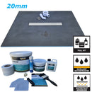 20mm Nassboards Linear Wetroom Shower Tray & Aqua Kit  - Centre Gulley