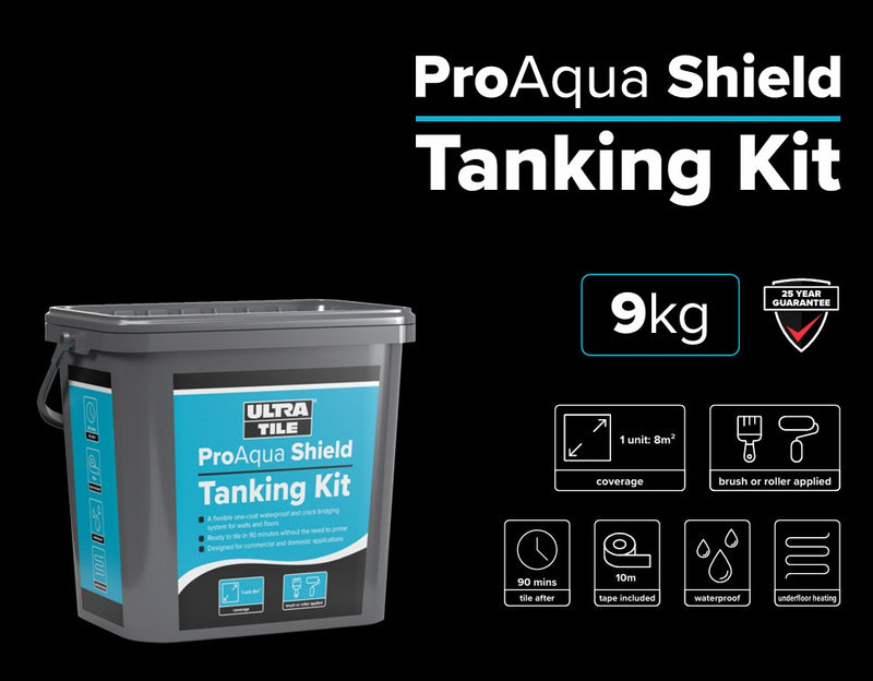 Ultra Tile Pro Aqua Wet Room System Waterproof Tanking Kit 9kg