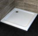 Acrylic Gloss Square White Shower Tray 40mm Light Weight, Life Time Warranty