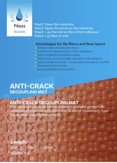 Decoupling Membrane – Anti-Crack, Waterproof and Sound-Proofm Orange