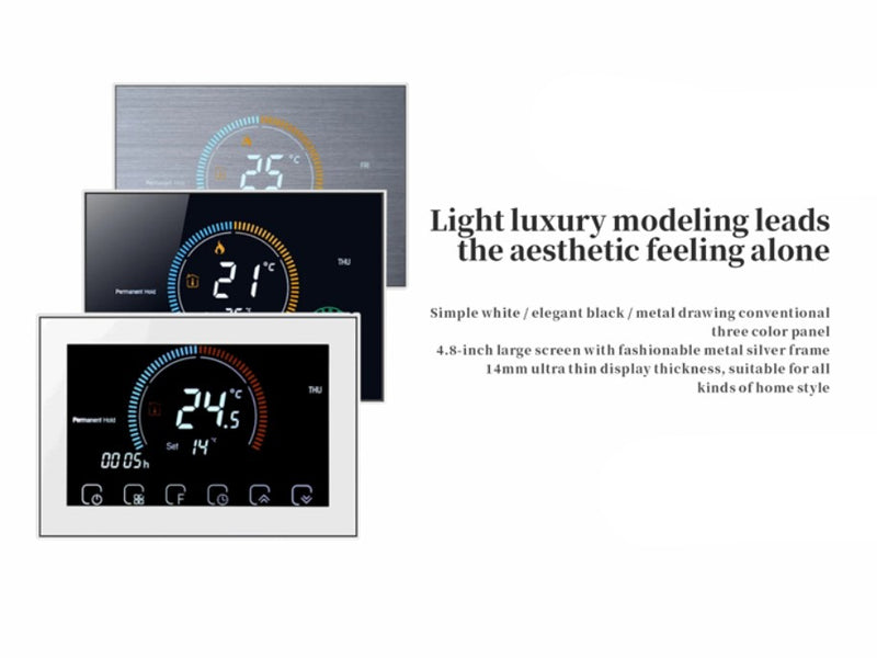 Nassboards Smart 8000 Thermostat - For Electric Underfloor Heating, Remote & Wifi Control, Programmable, Digital & Compatible with Wifi, Alexa - Installation Kit Included