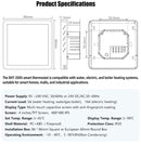 WiFi Electric Thermostat - Compatible with Mobile App, Alexa, Google Home - BHT2005