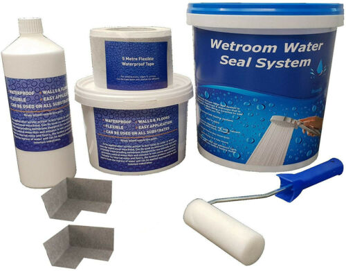 Vinyl Wetroom Complete Kit, WSK Tanking System with Chrome Finish