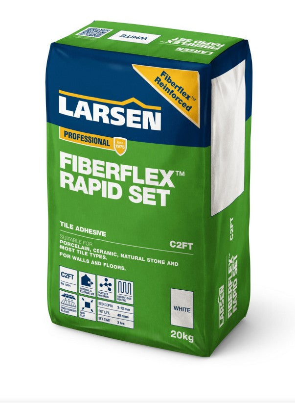 Pro Larsen Rapid Set Flexible Floor & Wall Tile Adhesive - Indoor & Outdoor (Green Bag)