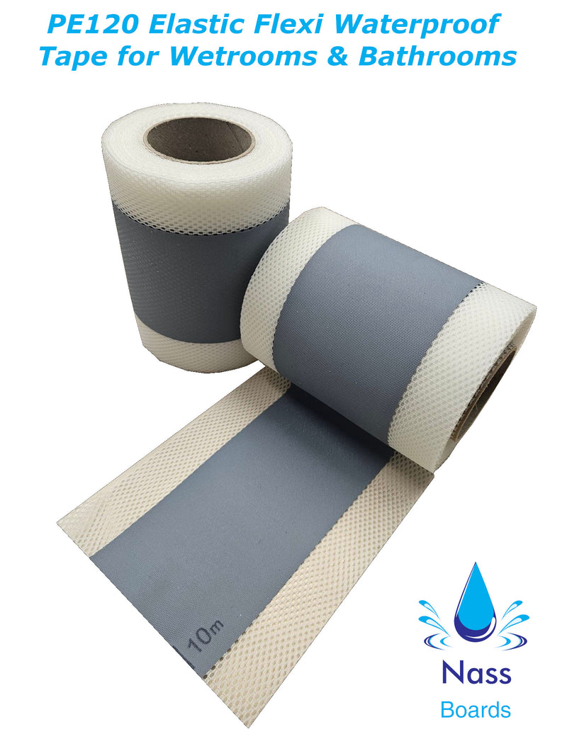 Nassband PE120 Elastic Band Waterproof Tanking Tape - Aqua Elastic 10m