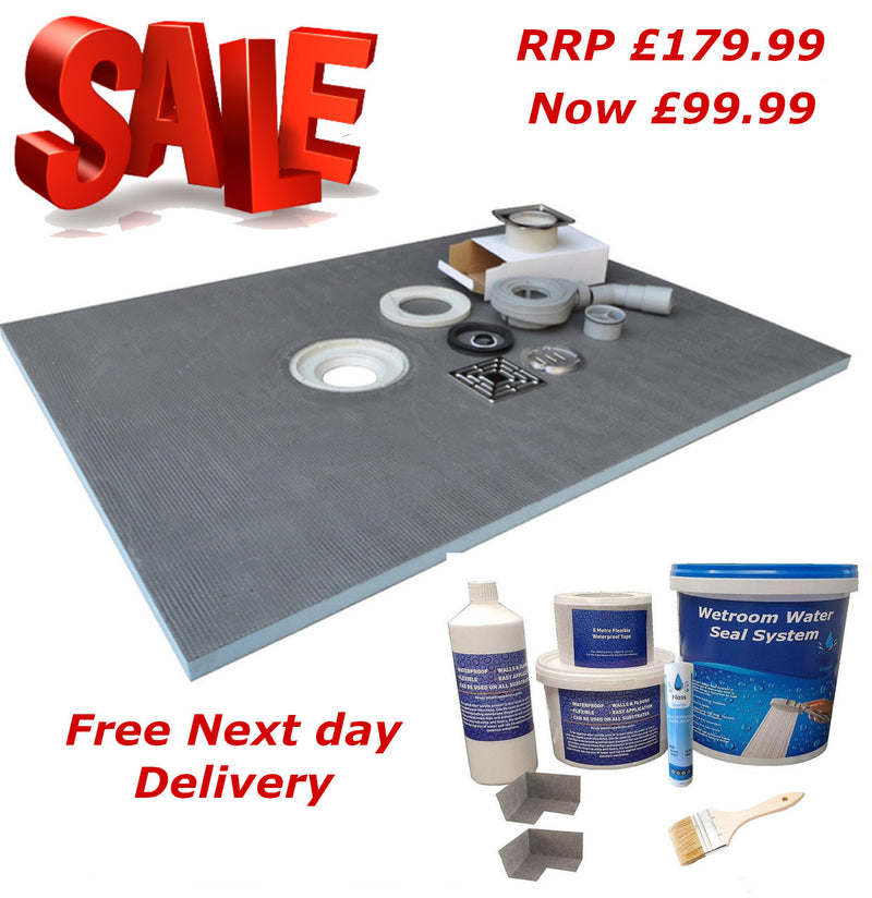 Premium Pro Fast Flow 35 Litre Wetroom, Shower Tray System -Wsk Kit