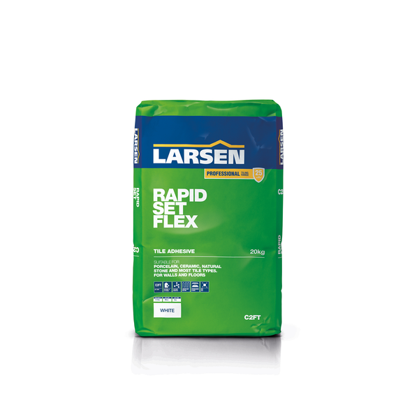 Pro Larsen Rapid Set Flexible Floor & Wall Tile Adhesive - Indoor & Outdoor (Green Bag)