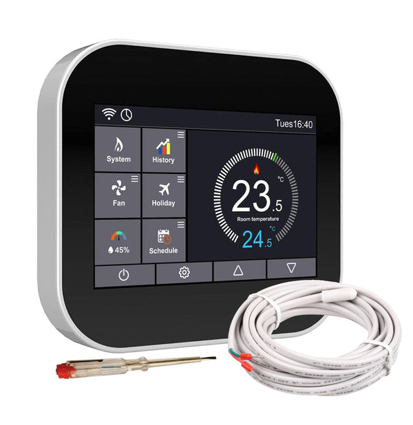 MC6 Smart Thermostat - For Electric Underfloor Heating, Remote & Wifi, Alexa
