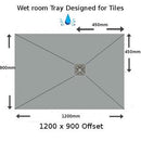 Wetroom Kit 20mm, Aqua Kit, 7 Grates Options - Square Grate Tray