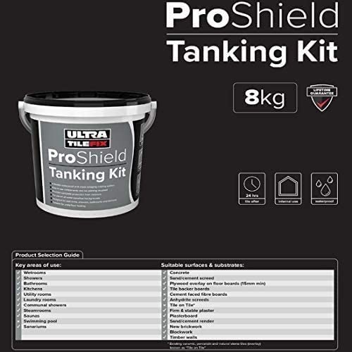 Ultratilefix Proshield Wet Room System Waterproof Tanking Kit 7m - Premium Sealant Kit