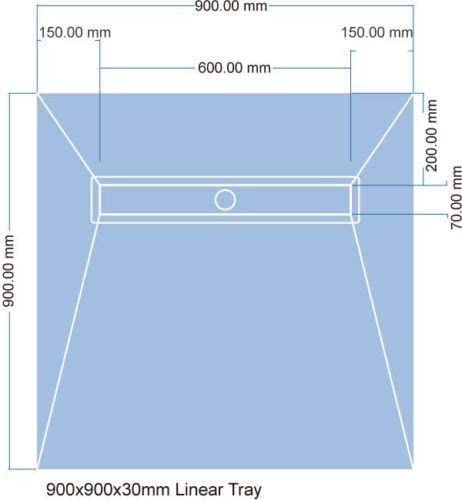 30mm Linear Tile Base Tray & Waste System (Y/L) - Waterproof Watertight Design