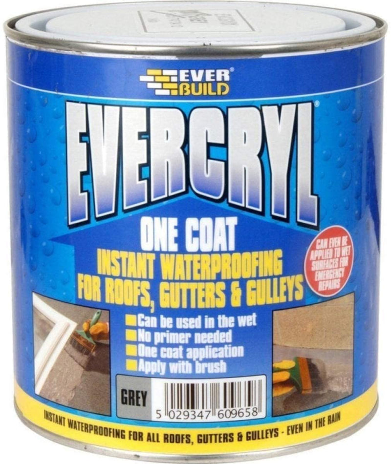 Evercryl One Coat Repair - Grey or Black - Fibre Reinforced Sealant, Multi Use