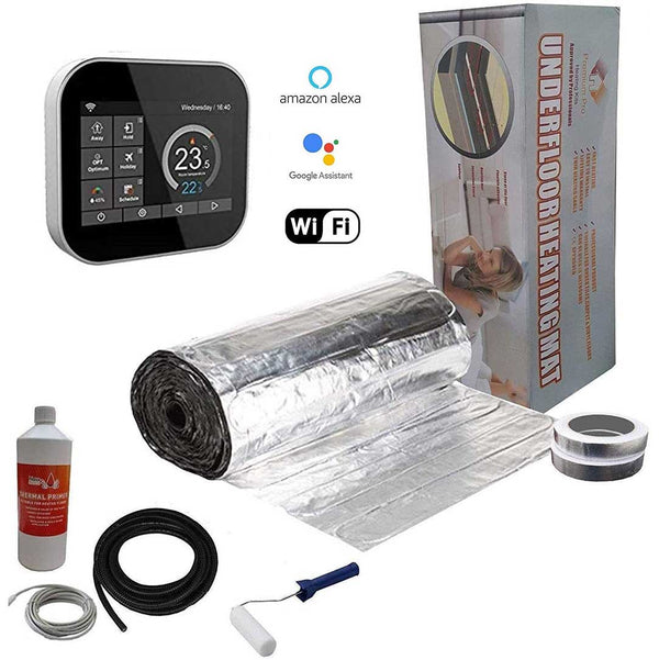 Elite Electric Underfloor Foil Heating Kit 150w per m² with WiFi Enabled MC6 Smart Thermostat