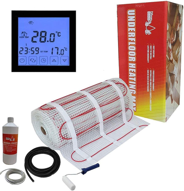 Electric Underfloor Heating Kit 200w per m² with Touchscreen Thermostat