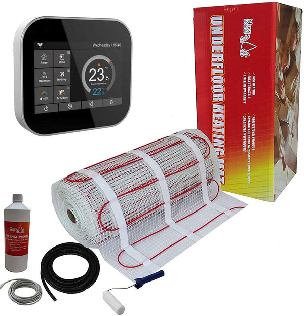 Electric Underfloor Heating Kit 200w per m² with WiFi Enabled MC6 Smart Thermostat