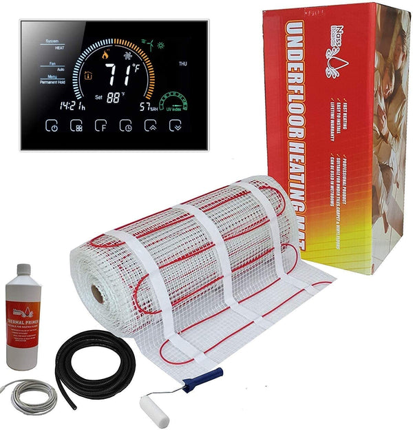 Electric Underfloor Heating Kit 200w per m² with Smart WiFi Enabled BECA Thermostat