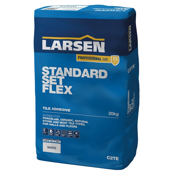 Larsen Pro Standard Set Flex - Wall & Floor Tile Adhesive - Indoor & Outdoor