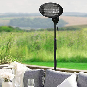 Patio Stand Heater, Portable Heaters Made from Steel, Powered by Electric Quartz Bulbs